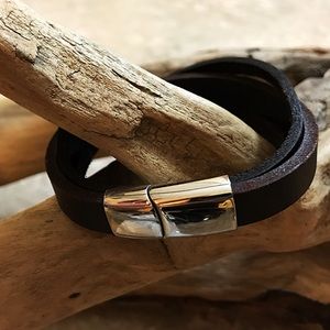 Dark brown unisex bracelet